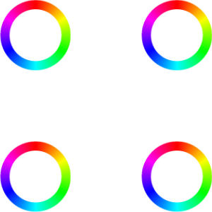 rainbow circle corners