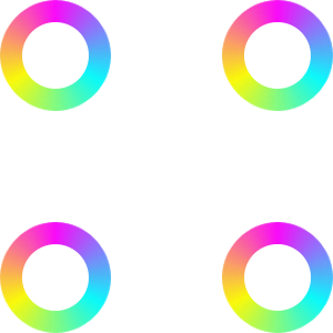 thick rainbow circle corners