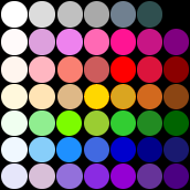 HTML color map