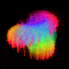 spinning mesh donnut shaped rainbow