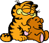 Garfield holding Pookie, 1980