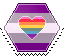 grey ace flag with a gay flag heart