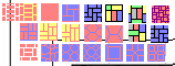 a small draft file with brick patterns drawn in random primary pastel colors.