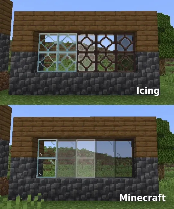 Comparision of clear glass, grey, white, and black stained glass.