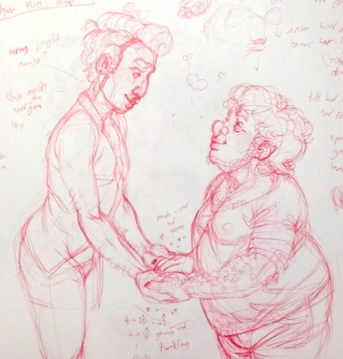 Sketch of Lazaro holding Marks hands, Mark looking earnestly up at him.