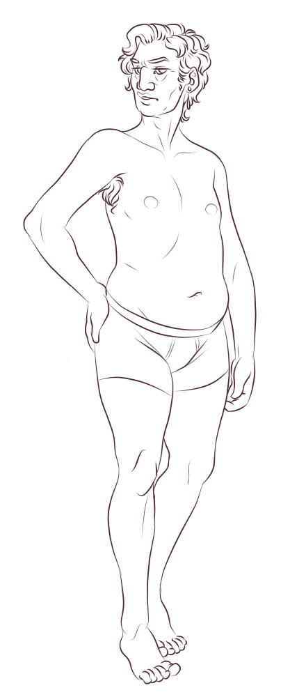 finished line art of Lazaro.