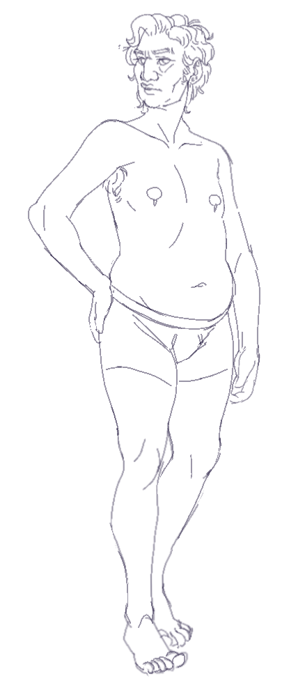 digital line sketch of Lazaro.