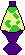 green lavalamp with purple base