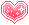 sparkly pink heart