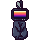 Black bunny standing on its hind legs, with a glitching TV head.